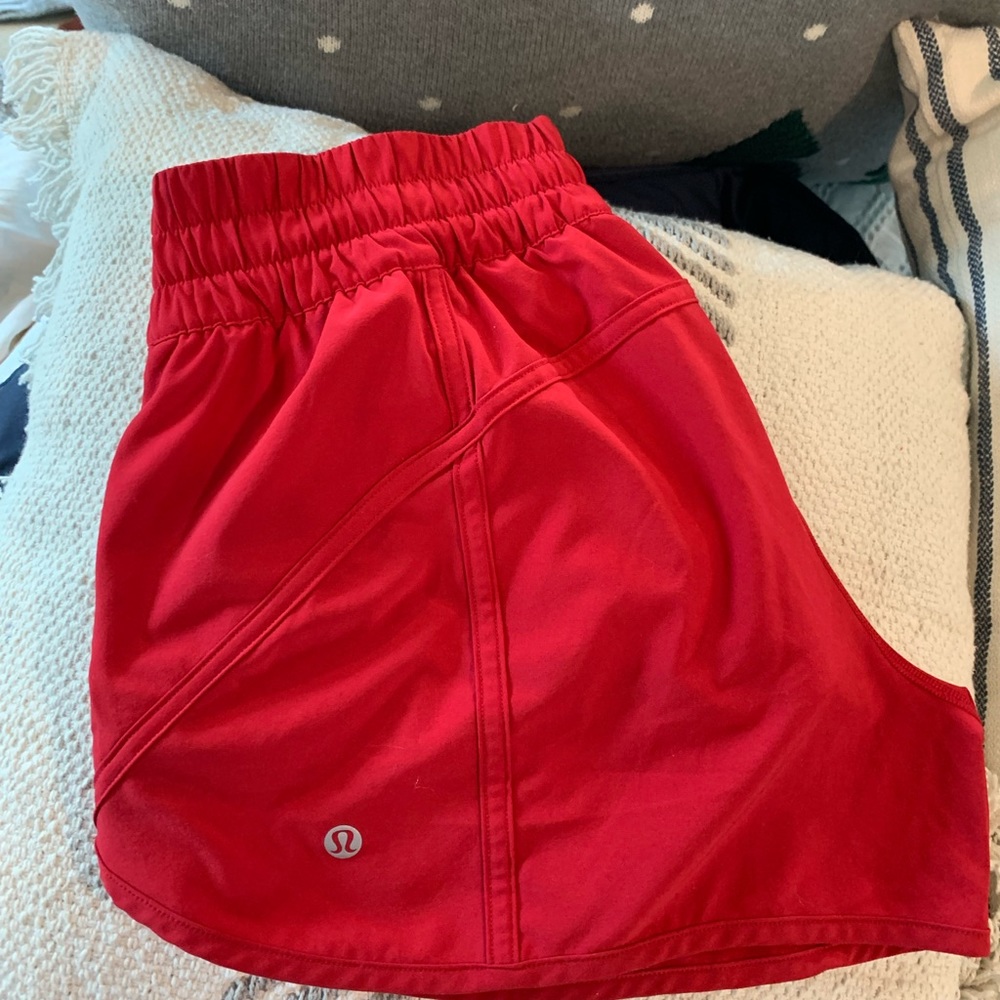 Gorgeous red lululemon shorts